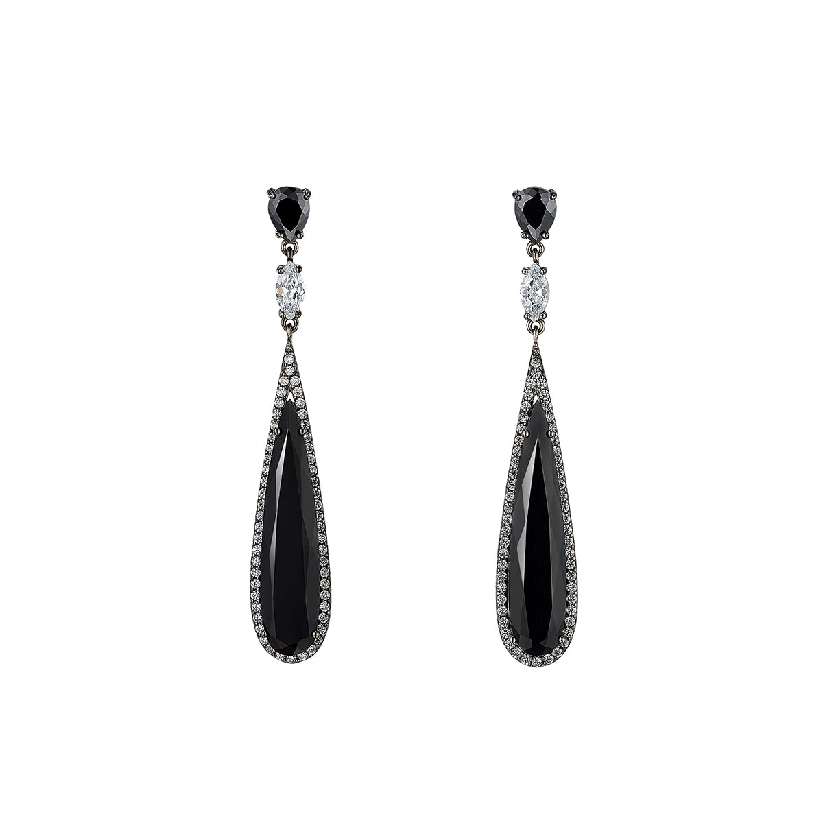 “Black Diamond Shard” Earrings