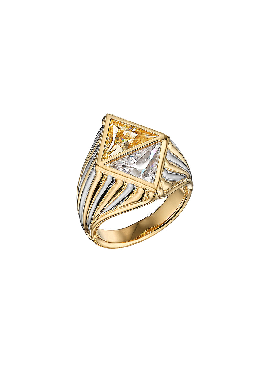 “Canary Diamond Signet” Ring