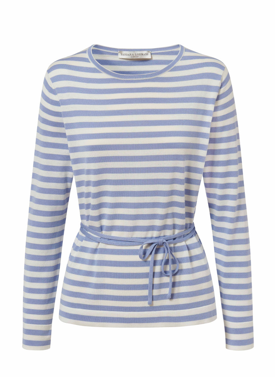 Bree Stripe Pullover with Belt