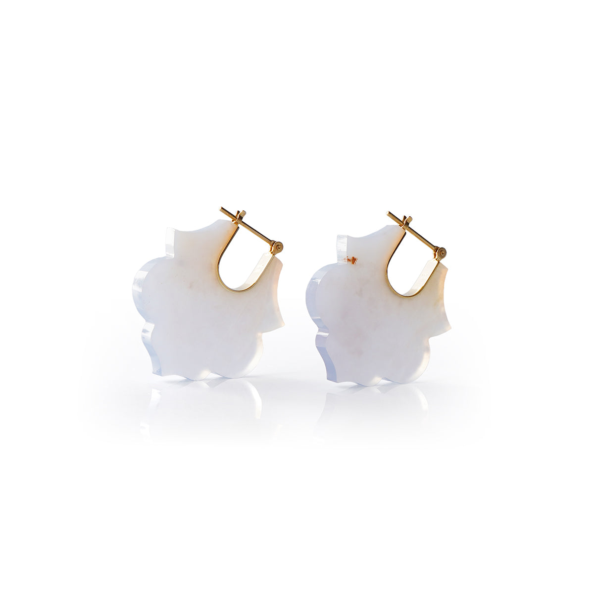 “Lotus” Chalcedony Earrings
