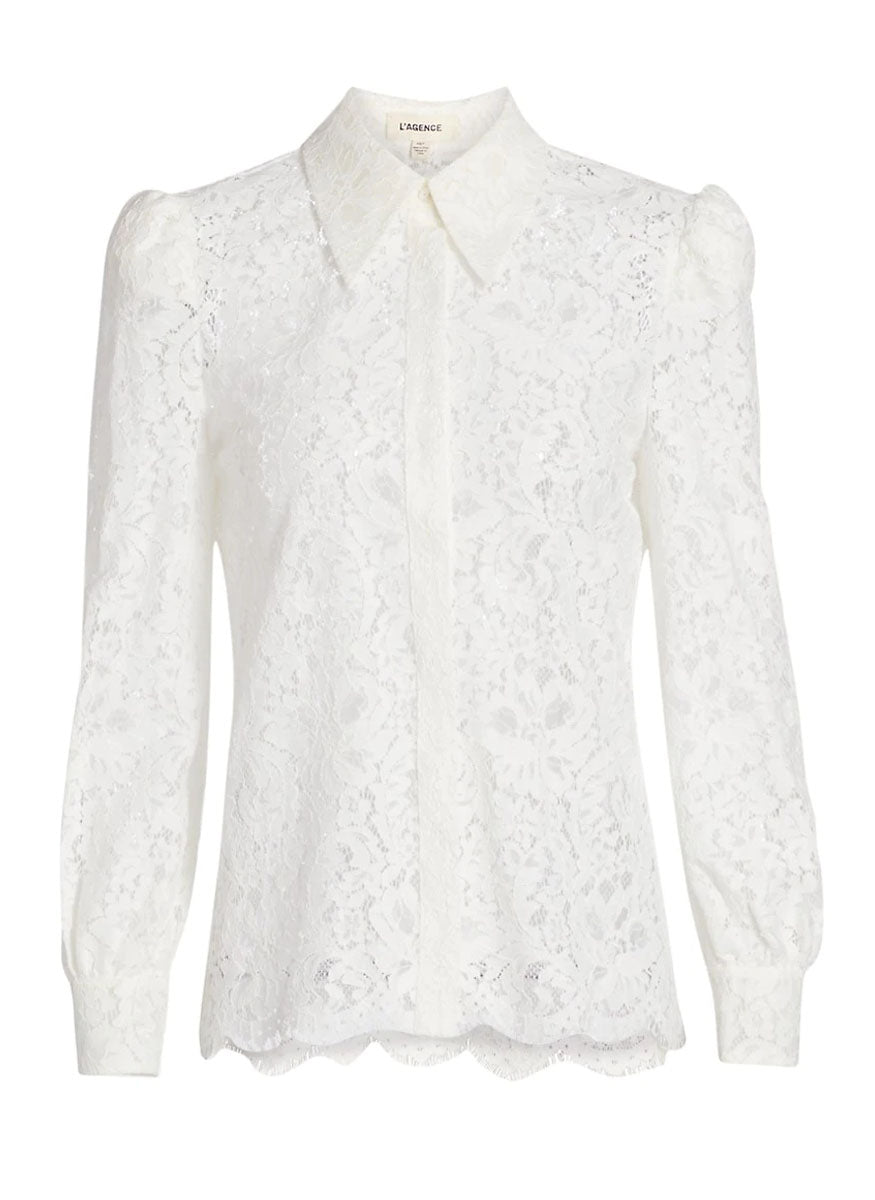 Jenica Lace Blouse in Ivory Lace