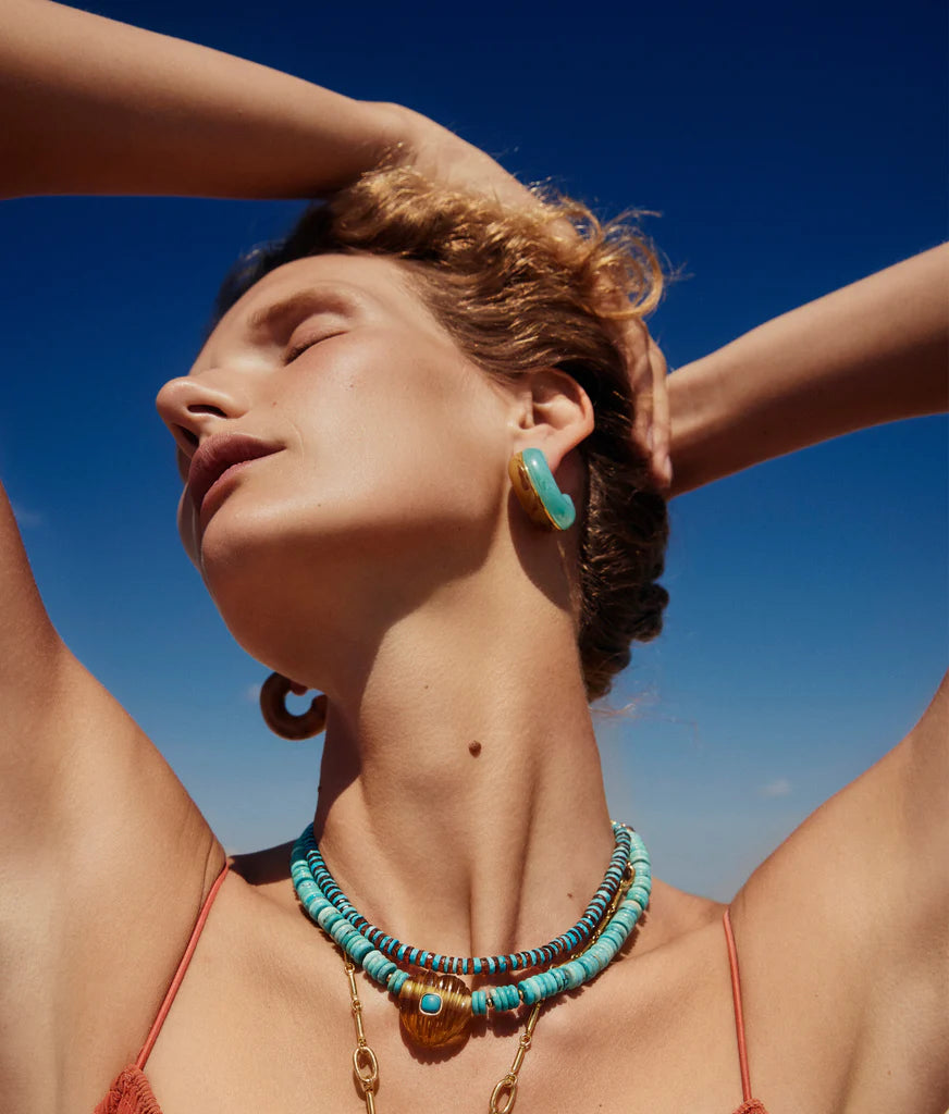 “Gemini” Collar, Turquoise