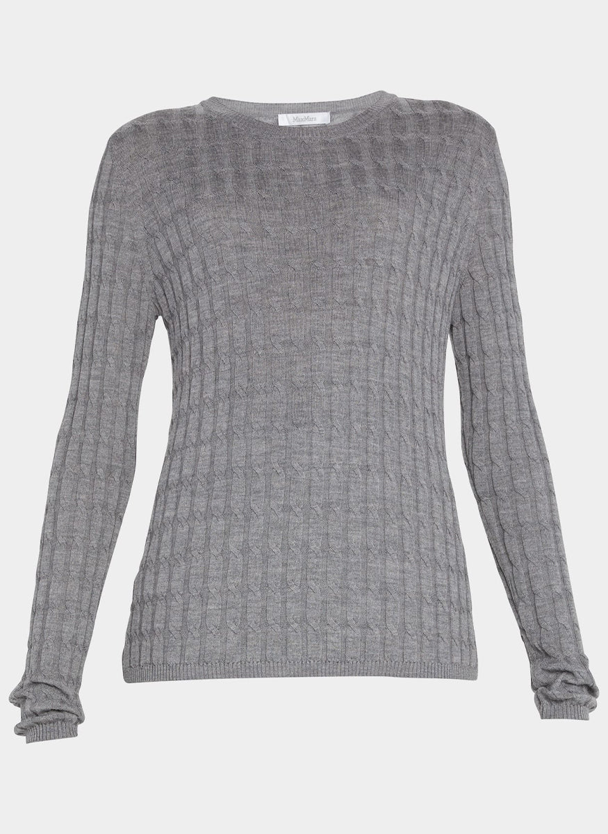 Echo Light Weight Wool Sweater in Grey
