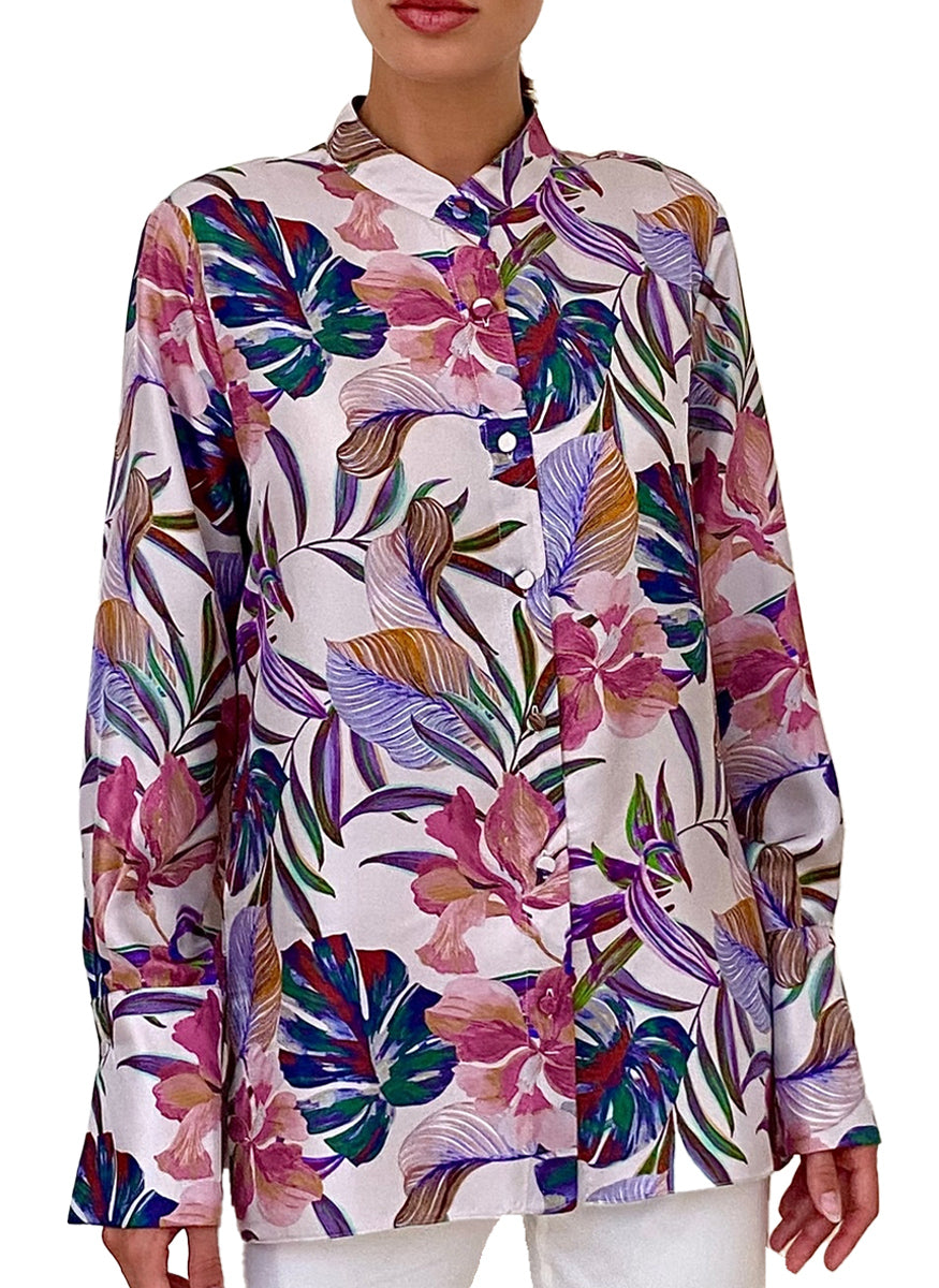 Tropical Silk Scarves Shirt