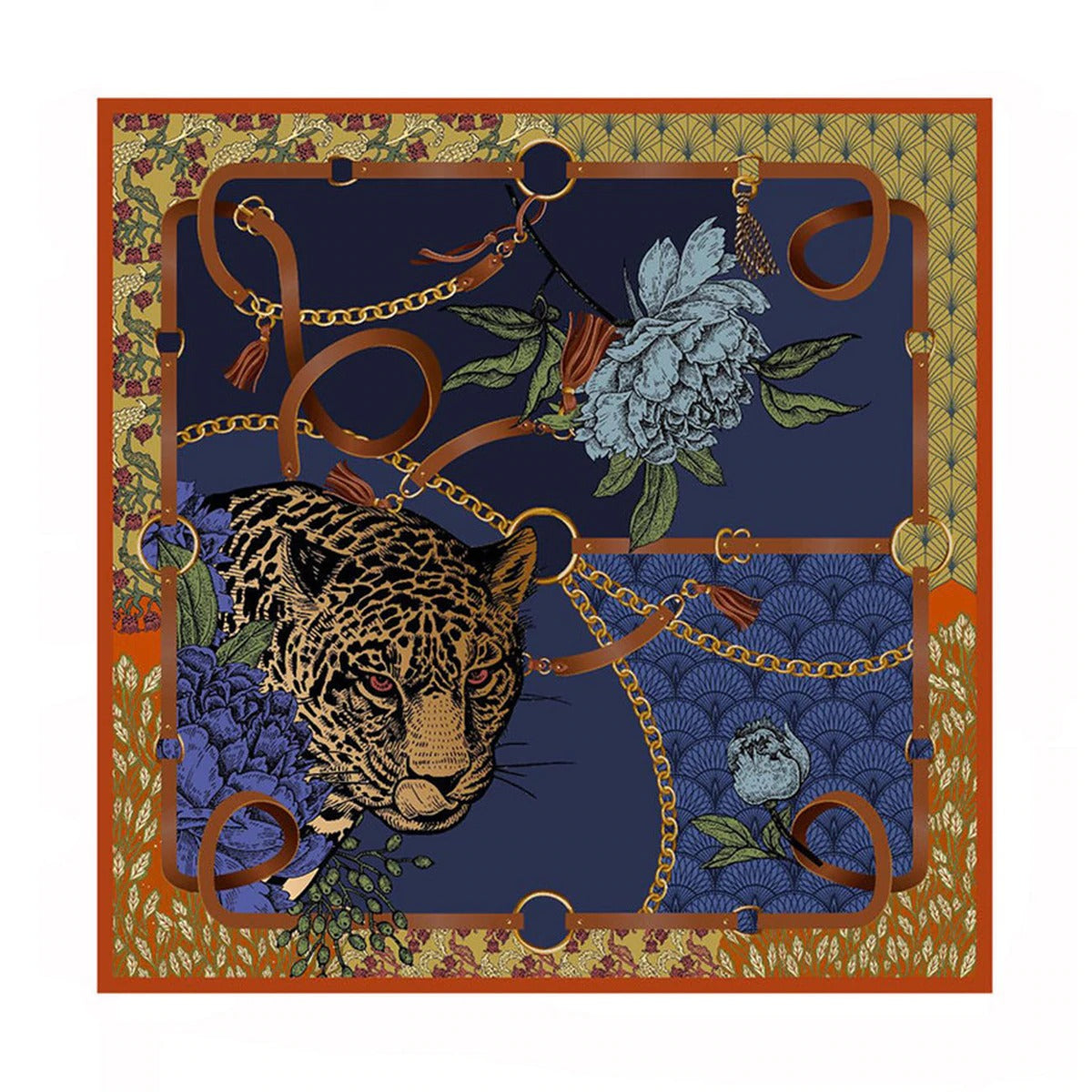 Leopard Printed Cashmere Shawl